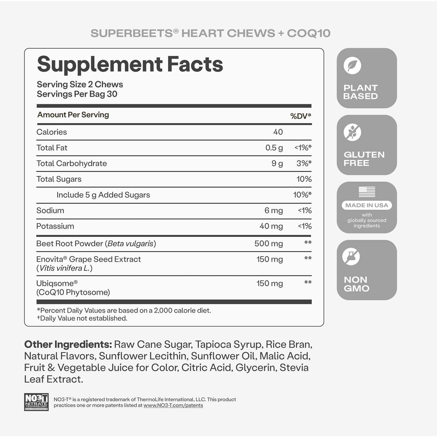 SuperBeets Advanced Heart Chews Blood Pressure Support - Acai Berry - 60 Chews (30 Servings)